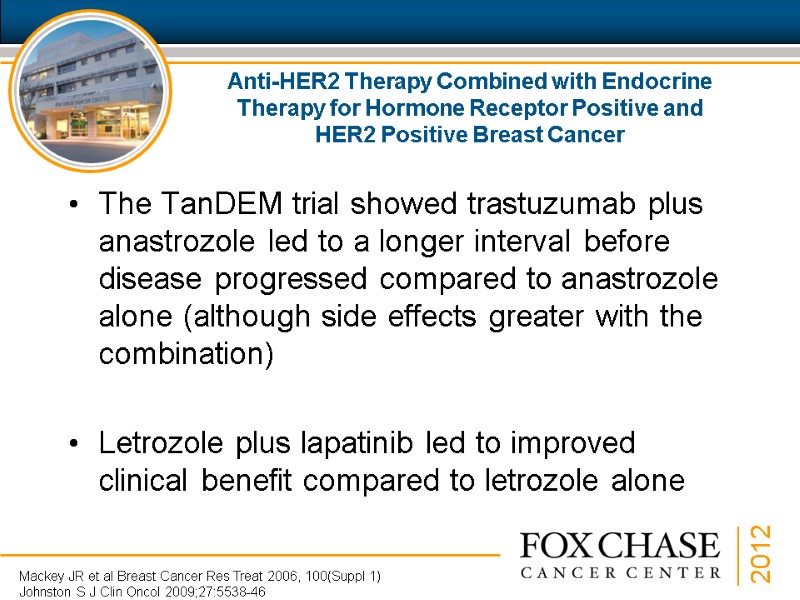Anti-HER2 Therapy Combined with Endocrine Therapy for Hormone Receptor Positive and HER2 Positive Breast